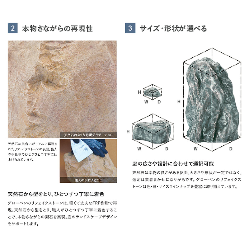 人工石 グローベン リフェイクストーン 割栗石色62 セピア A60CZN62W