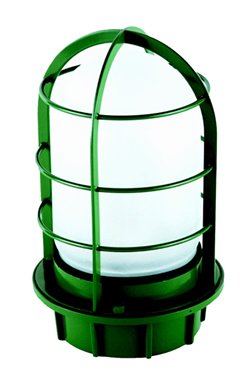 フォンタナ 船舶用 デッキライト 濃緑 ガラスグローブ：外サンド消 4W LED クリア球 IS-50GW-LEDC