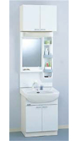 クリナップ　洗面化粧台 BTS 間口60cm　一面鏡ウォールキャビネット型　シャワー付シングルレバー水栓