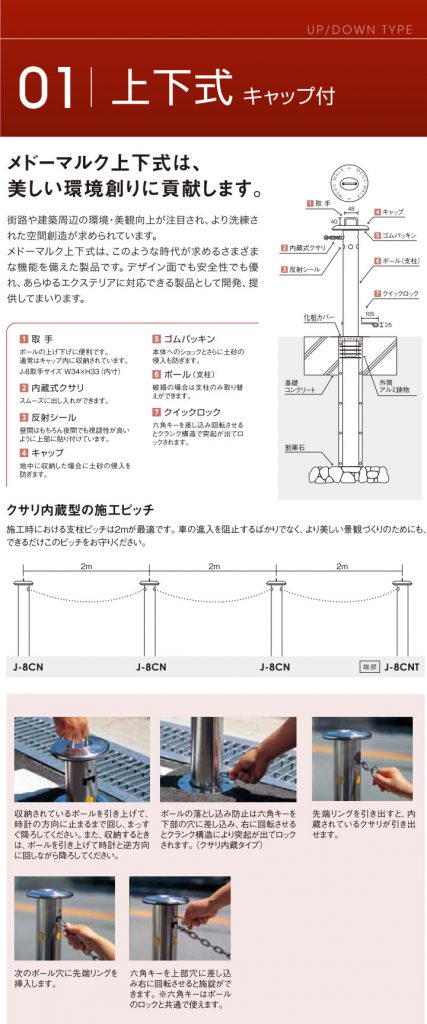 サンキン(メドーマルク)駐車ポール販売開始しました