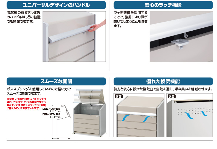 強風でゴミステーションの扉が開いてしまうことありませんか。