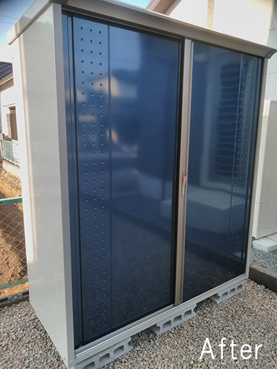 タクボ物置 グランプレステージジャンプ GP-177AT 幅1723×奥行835×高1900mm の施工事例 熊本県M様