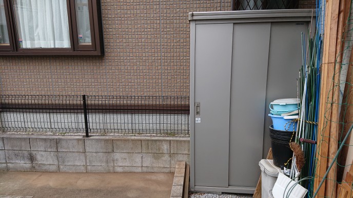 ヨド物置エスモESE-1305Aの施工写真-before