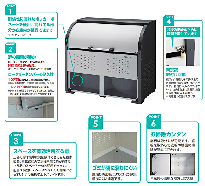 2021年最新海外 ミナトワークスダイケン ゴミ収集庫 クリーンストッカー CKR-1307-2型 スチールタイプ 容量:800L 業務用  ダストボックス 屋外用 ゴミ箱 ゴミ置き場