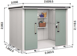 標準組立費込み】【一般地型】ヨド物置 ヨドコウ 物置 エルモ LMD-2518