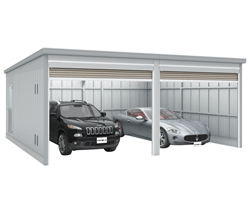 イナバ ガレーディア GRN-3657JL　追加棟 ジャンボ　一般型 3台以上収納タイプ※東海地区　岐阜県・愛知県・三重県限定販売　※一部地域を除く イナバ物置 GRN-3657JL ガレージ ガレーディア 追加棟