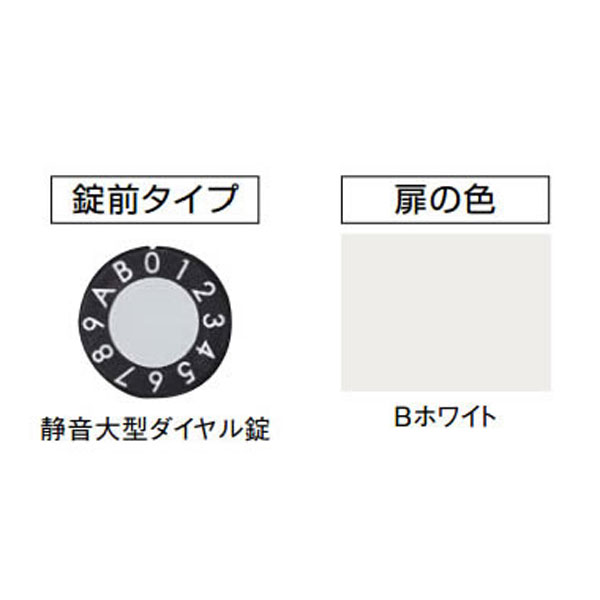 【2戸用】【本体樹脂製】ナスタ 大型郵便対応集合郵便受箱(ヨコ型) 前入前出 D-ALL 静音大型ダイヤル錠 ホワイト KS-MB6002PY-2L-W