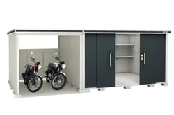 ヨド物置　エルモコンビ　LMDS-3629H+LKDS2229H　背高Hタイプ　積雪型　※要見積り　幅5924×奥行3139×高2356mm