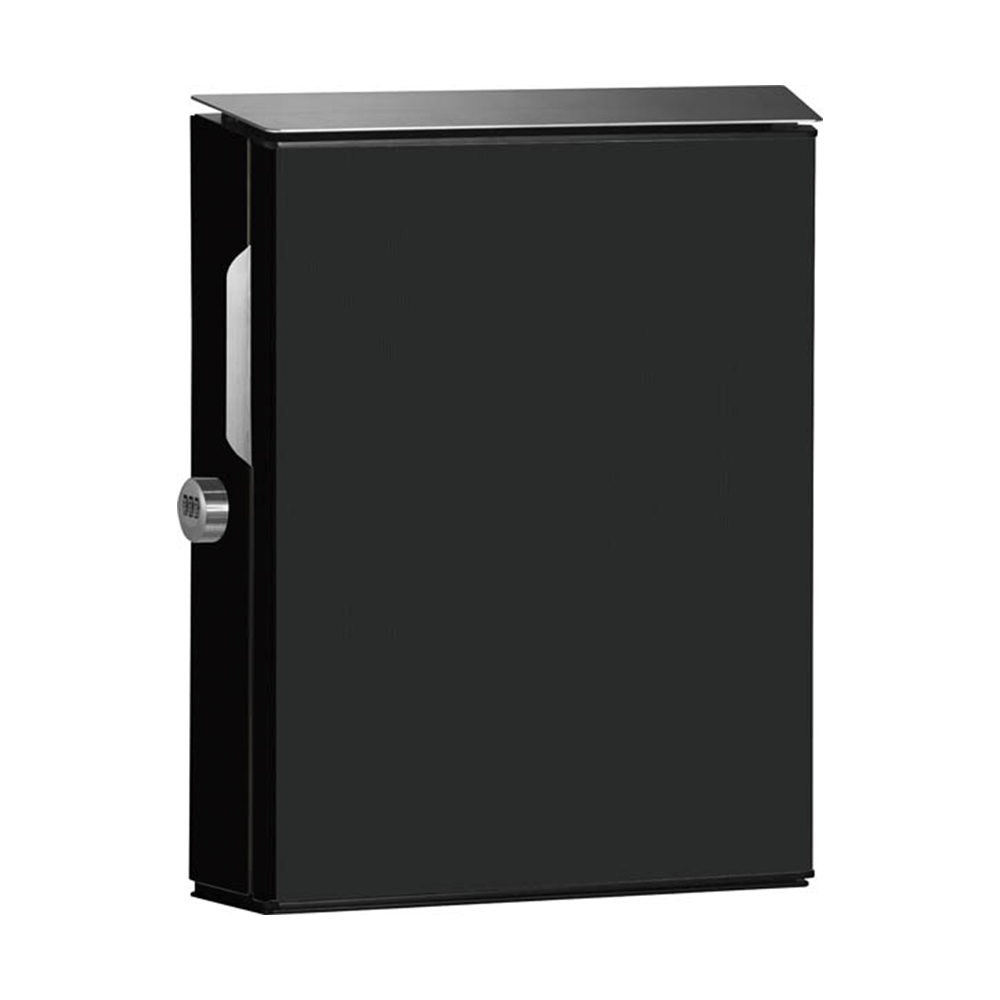 ユニソン 壁付けポスト Vico ヴィコWH 右開き ダイヤル錠 マットブラック 323712610