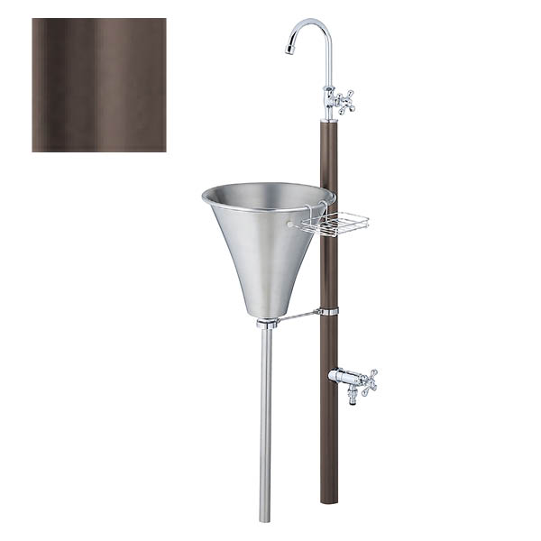 ユニソン　ガーデンシンク　フィーノ2　2口　左右仕様　ブラウン　602941210