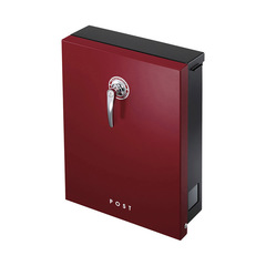 美濃クラフト 郵便ポスト LEAP 鍵付取手 上入前出 レッド LEP-RE