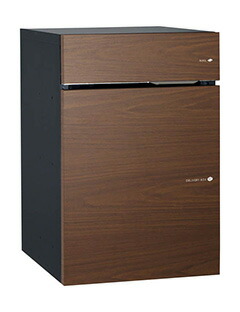 【郵便ポスト･宅配ボックス一体型】ユニソン 戸建用宅配ボックス ヴィコDB 100 ポスト有り 左開き 前入後出 ウォールナット