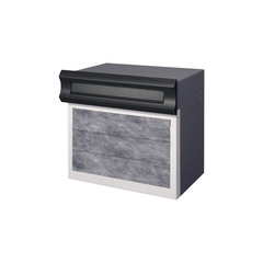 三協アルミ ポスト 埋込み型口金タイプ SON-2WK型 ダイヤル錠なし(2ブロックタイプ) ブラック(PKM) KSK