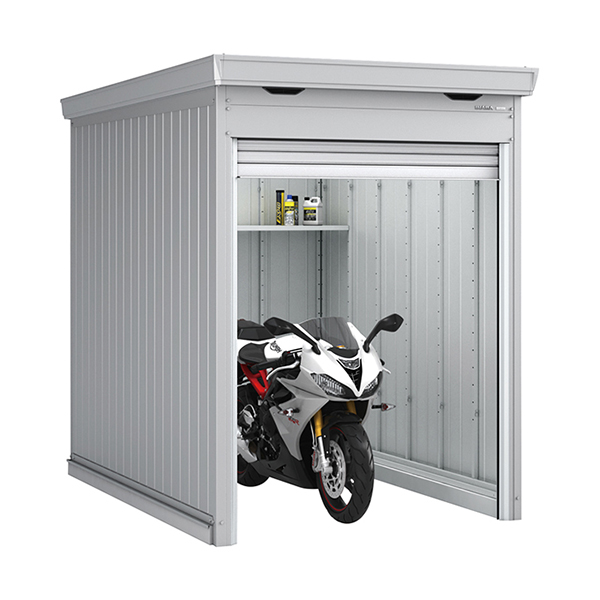 イナバ物置 バイクガレージ バイク保管庫 FM-1826SD 一般型 スタンダード プラチナシルバー色