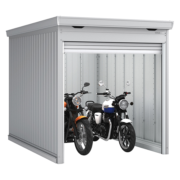 イナバ物置 バイクガレージ バイク保管庫 FM-2230SD 多雪型 スタンダード プラチナシルバー色
