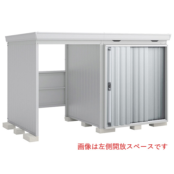 全国発送 イナバ物置 フォルタウィズ FW-1818+15KH 右側開放スペース ハイルーフ 多雪型 プラチナシルバー