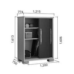 ヨド物置 ヨドコウ エスモ ESF-1207D ウッディエボニー