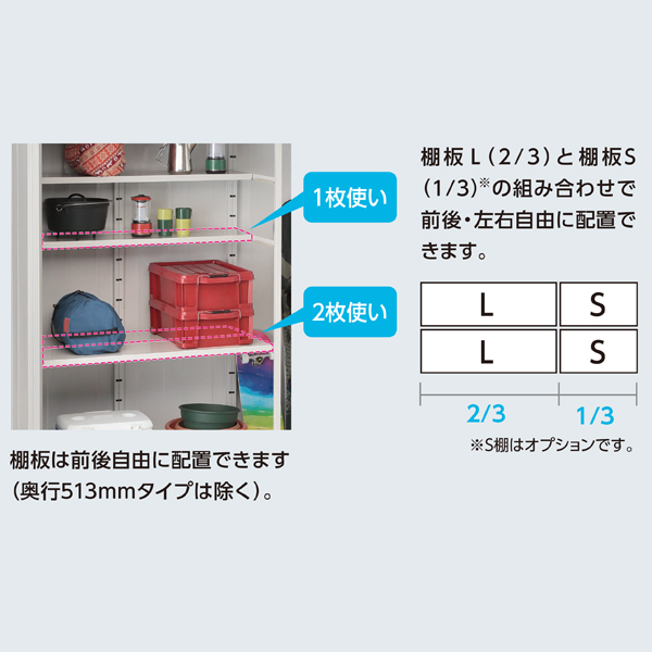 ヨド物置 ヨドコウ 物置 エスモ オプション 別売棚 ESF-1805-S型