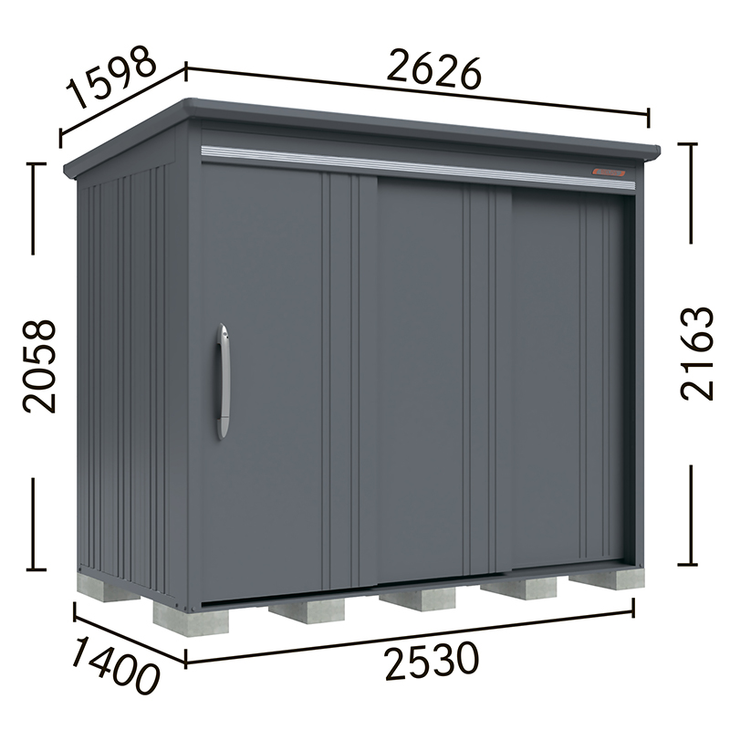 物置 屋外 BELOS ベロス B-G2514N 豪雪型 標準屋根 棚なしタイプ 大型 収納 おしゃれ [製品8年保証][正規代理店]