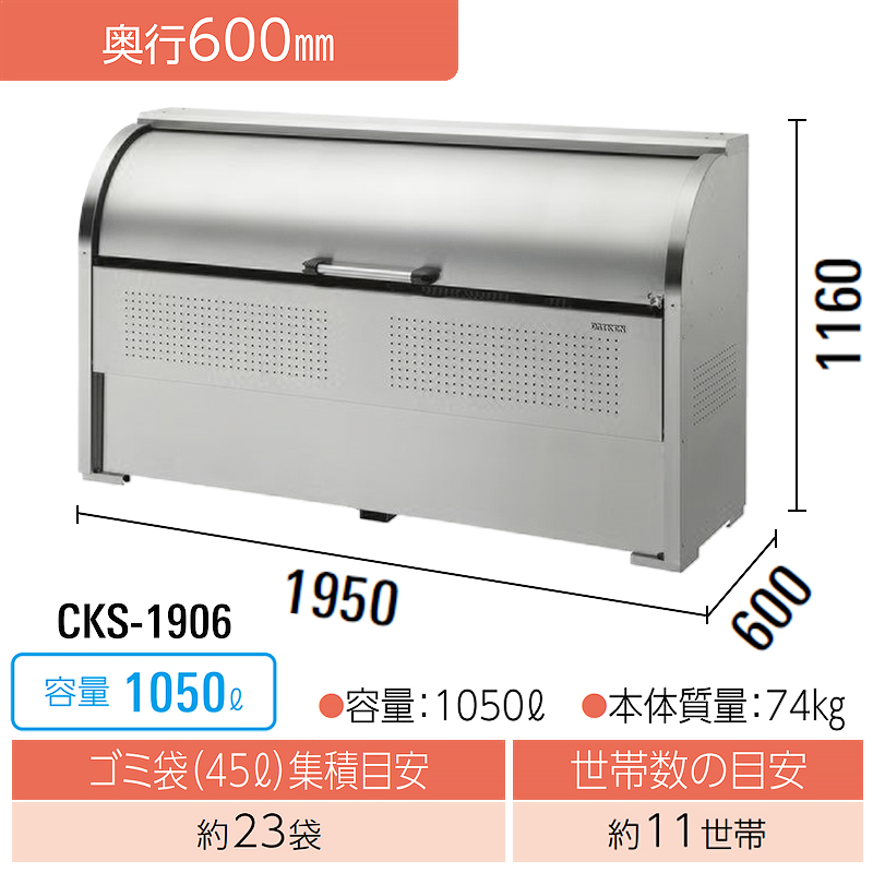 �_�C�P�� �N���[���X�g�b�J�[ CKS-1906 �y2��Z�b�g�z �S�~�X�e�[�V���� �S�~���W�� ��^ ���O �J���X�΍� �X�e�����X