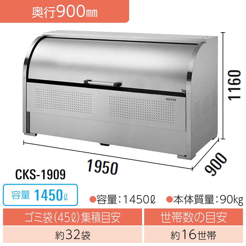 �_�C�P�� �N���[���X�g�b�J�[ CKS-1909 �y2��Z�b�g�z �S�~�X�e�[�V���� �S�~���W�� ��^ ���O �J���X�΍� �X�e�����X