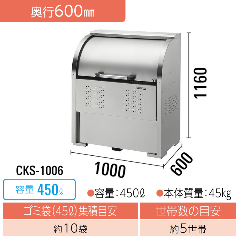 �_�C�P�� �N���[���X�g�b�J�[ CKS-1006 �y3��Z�b�g�z �S�~�X�e�[�V���� �S�~���W�� ��^ ���O �J���X�΍� �X�e�����X