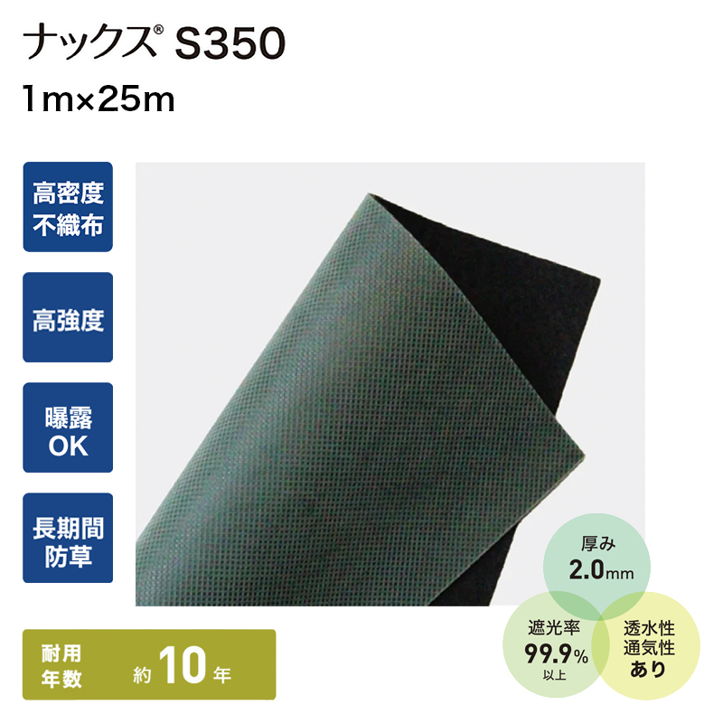 �h���V�[�g �i�b�N�X S350 1m�~25m �ނ��o����p �G���h�~ �����V�[�g �󂫒� �󂫒n