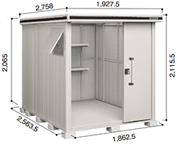 ヨド物置 幅150 高さ206 奥行215