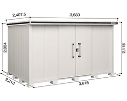積雪地型】ヨド物置 ヨドコウ 物置 エルモ LMDS-3622 標準高タイプ 幅