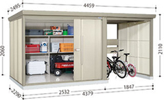【8/20まで！吊り下げフックプレゼント】タクボ物置　Mr．ストックマン プラスアルファ【一般型】　TP-43R22[収納庫/収納/屋外収納庫/屋外/倉庫/中型/大型/激安/価格/小屋/ガーデニング/庭/たくぼ/田窪物置/ものおき/物置き]
